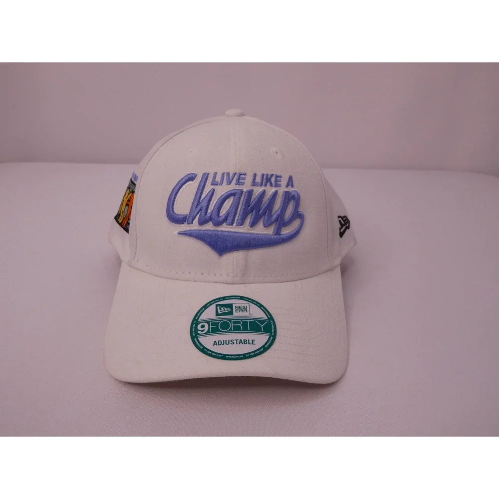 New Era 9Forty Live Like a Champ White Baseball Hat Cap